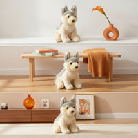 Husky Stuffed Animal Soft Husky Stuffed Toy Dog Plushie Fuzzy Stuffed Dog Cuddly for Children, Bed, Nursery