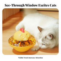 Chick Shaped Tumbler Toy Bite-Resistant Cat Puzzle Feeder Slow Feeder Cat Toy for Cats, Small Dogs