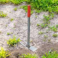 Manganese Steel 2 in 1 Weeding Hoe Sharp Blade Two-in-Single Head Garden Hoe Non-Slip Handle Gardening Tool Welded Construction for Outdoor