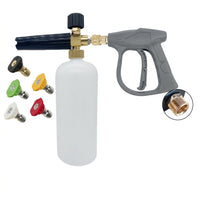Car Cleaning Kit with Jet Wash and Quick Connect Nozzles, Foam Sprayer and Foam Lance Dispenser Bottle, Aluminum Material, 499g Net Weight