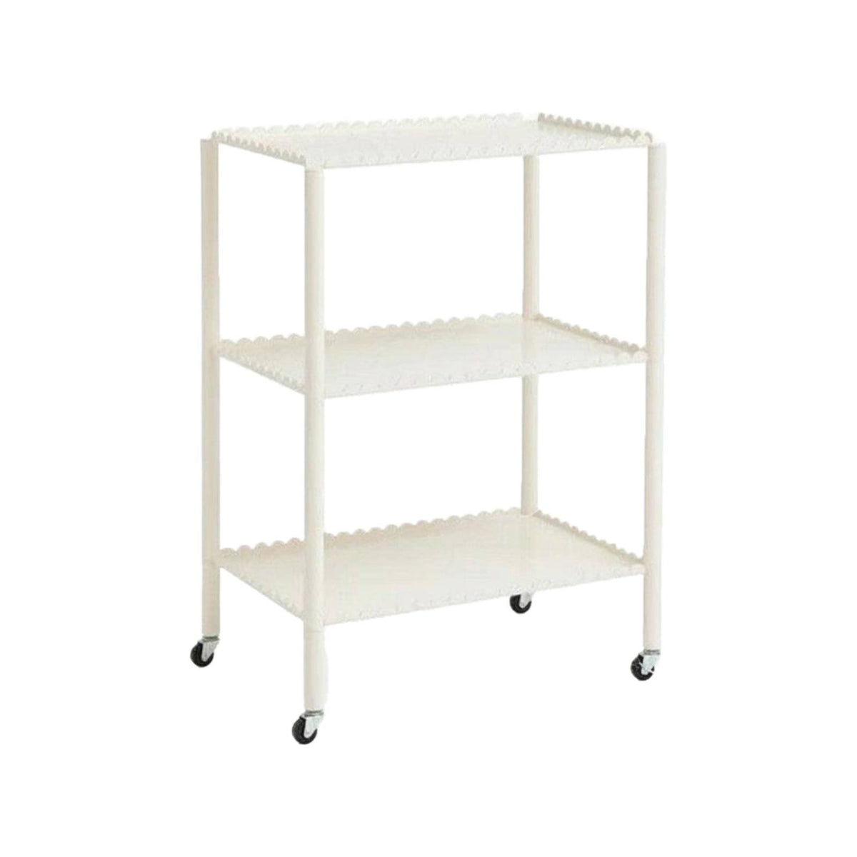 With casters 2-Tier Rolling trolley utilitarian and design 2-Tier Utility trolley Multi-Functional Mobile Storage Space-Saving Design for Apartment Dwellers, Office Workers, Living Room, Bedroom, Small areas, Kitchen