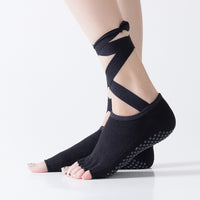 Professional Non-Slip Yoga Socks with Five Toes and Open Back for Women