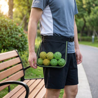 Ball Bag with Mesh Panel Handsunrestricted Ball Bag with Mesh Pocket Sports Gear Pouch with Waist Strap Zippered for Coaches