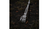2 Pieces Halloween Skeleton Hand Stakes Articulated Skeleton Arm Stakes Spooky Decorations Plastic for Yard, Lawn, Garden, Haunted House