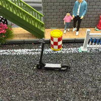 Diorama Prop Resin Miniature Collectible Model with Textured Footboard for Dioramas, Tabletop Displays