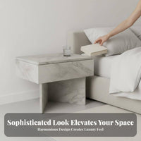 Minimalist Design C-Shaped End Table Italian design Nightstand Creative Shape Bedside Cabinet adaptable for Apartment Dwellers, Homeowners, Students, Small Spaces, Living Room, Beside Sofa, Office