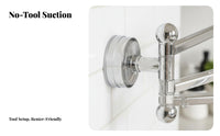 Suction Holder Rag Holder Easy-Mount Installation 3-Bar Rotating Drying Rack Rotate Towel Rack Space-Saving Household Storage