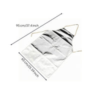 Silver Aluminum Foil Apron Lustrous Heat-Resistant Apron Reflective Safeguarding Clothing Sleeveless