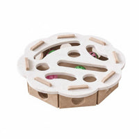 Layered Design Feline Play Maze Box Mental Stimulation Felt Feline Maze Toy Easy to Clean