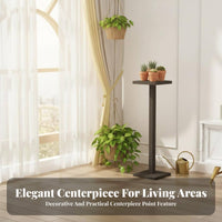 Floor-Standing Single-Leg Planter Stand Creative Design Single Pot Riser Space-Saving Plant Accessory Rust-Resistant for Gardeners, Home Decorators, Apartment Dwellers, Balcony, Living Room, Indoor, Bedroom