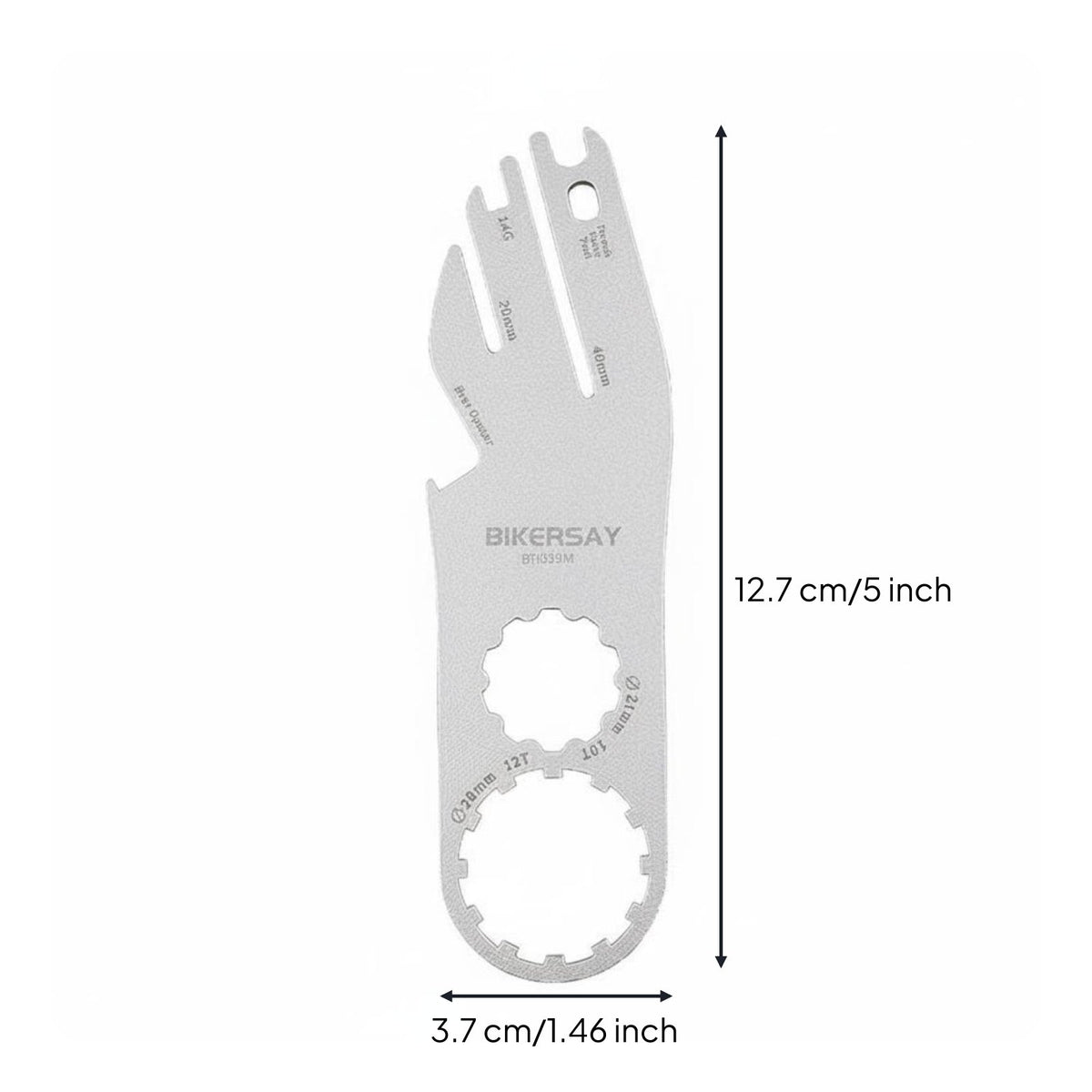 Portable Cycle Multi Tool Long-Lasting Metal Cycle Spoke Wrench Hardened Steel for Cyclists, Maintenance