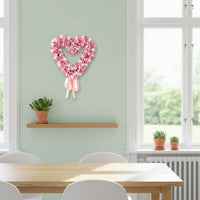 Artificial Blossom Heart Wreath Beauty Valentine's Heart Wreath Handcrafted House Decoration for Wedding