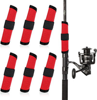 6-Piece Fishing Bait Sleeve Set with Bait Wrapping Bands for Fishing Rods