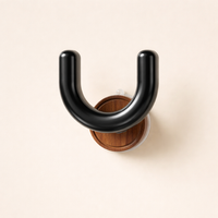 Suction Cup Slipper Holder for Shower, Wall Mounted Shoe Organizer for , Walnut Wood Rack