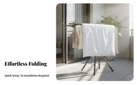 Folding Clothes Dehydrating Rack Foldable Laundry Stand No Installation Required Portable Laundry Rack for Students, Balcony, Bedroom