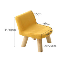 Removable Washable Cover Upholstered Kids Chair with Backrest Stable and Sturdy Toddler Low Stool with Back Support Kids Floor Chair for Toddlers, Bedroom, Playroom, Entryway