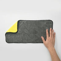 Double Sided Microfibre Cloth and Microfibre Towel, High Absorbency Super-Fine Car Cleaning Tool, Bound Border, 150g
