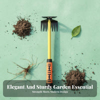 Manganese Steel Weeding Hoe Sturdy Duty Uprooting Weeder Rake Weeding Rake Multi-Functional Manual Uprooting Tool