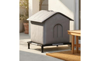 Outdoor Cat House Textile-coveredCovered Raised Cat House Warm Animal Housing for Cold Weather