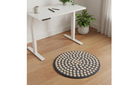 Wooden Foot Wood Construction Foot Round Wooden Reflexology Board for Office Workers, Seniors, Under Desk