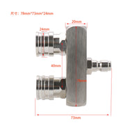 Compact Pressure Washer Adapter Rectangular Body 1/4 Inch Washer Adapter Silver Finish 1/4 NPT Coupler