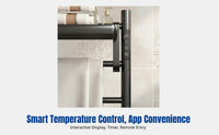 Carbon Fiber Heated Towel Rack, Intelligent Temperature Control, Floor Standing, Timer, Storage Shelf, Multi-Functional