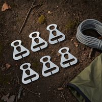 Tent Pole Connector Triangle Plate Wind Rope Buckle Awning Rod Holder