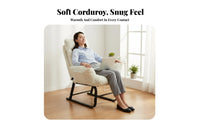 Adjustable Backrest Foldable resting Recliner Multi-Position Locking Reclining Chair Ergonomic Lounge Seat Padded Headrest for Adults, Office Workers, Seniors, Living Room, Indoors, Bedroom, Balcony