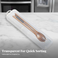 Portable Cutlery Box Dustproof Portable Utensil Case Hanging Hook Design