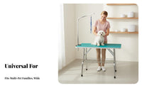 Foldable Dog Grooming Table Non-Slip Tabletop Foldable Pet Grooming Table Waterproof Surface for Home Groomers