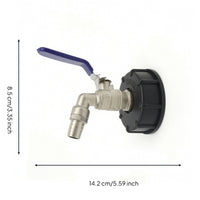 IBC Tote Adapter with Shutoff Heavy Duty Tote Tank Drain Adapter Easy to Install for Garden Watering