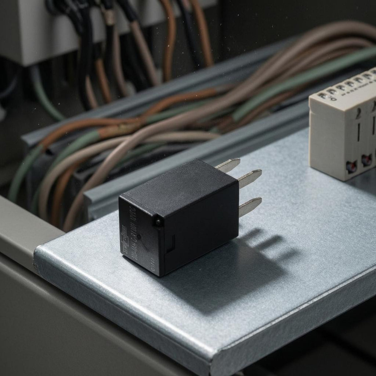 Compact 12VDC Relay Rectangular Blade Terminal Relay Plastic Housing