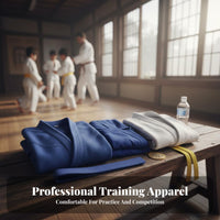 Judo Gi Thickened Judo Gi Breathable Fighting Arts Training Suit for Children, Beginners, Dojo, Sparring, Gym