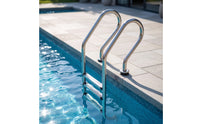 Long-Lasting Stainless Steel Pool Ladder Rust-Resistant Detachable Pool Ladder Secure Easy to Install