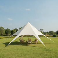 Canopy Tent Spacious Canopy with Support Pole Waterproof Tent with Stakes for Event Organizers, Campers, Backyard Gatherings