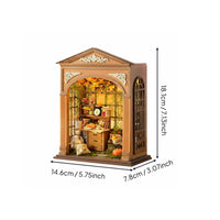Buildable Miniature House with Light Lighted Model House Display Decor Miniature Room for Hobbyists, Shelf, Desk
