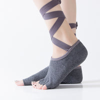 Professional Non-Slip Yoga Socks with Five Toes and Open Back for Women