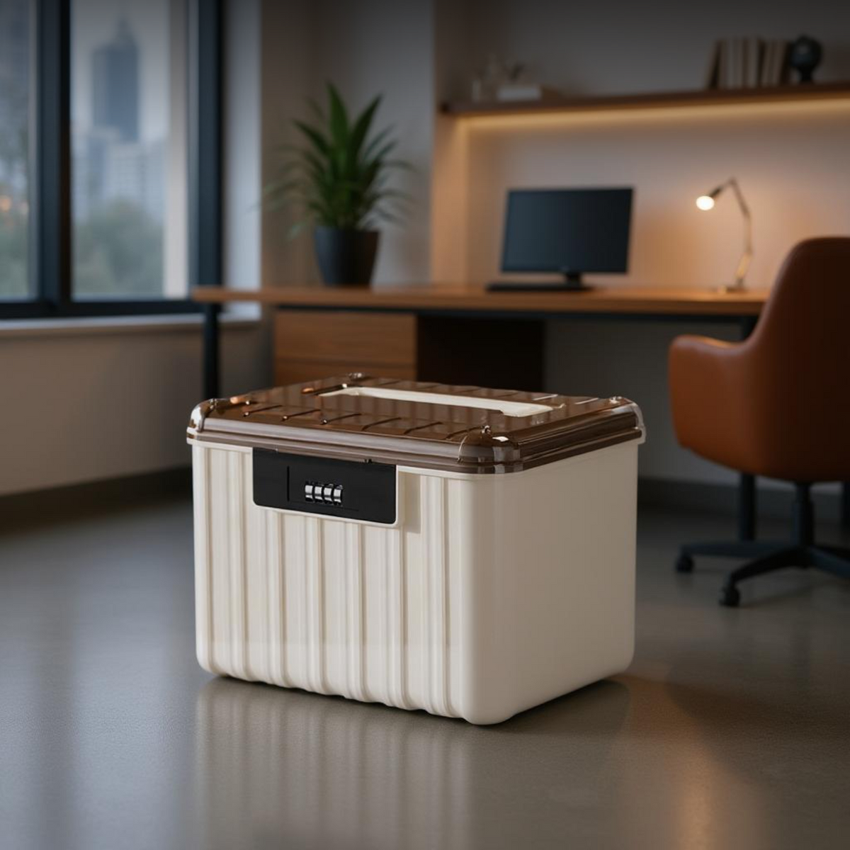 Password Storage Box with Dual-Layer Organizer