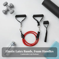 11 Pieces 11 Piece Strength Training Set Lightweight and Portable Tension Bands Set Exercise Tube Kit with Handles Sturdy Duty