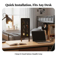 Space Saving Design Desktop Pegboard Organizer Heavy Duty Desktop Pegboard No Drilling Required over-Desk Shelving System Multiple Mounting Options for Students, Dorm Room, Study