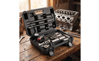 Heavy Duty Valve Stem Seal Tool Kit Portable Valve Seal Removal Tool with Case Easy to Use Corrosion-Resistant for Mechanics, Garage