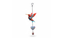 Bird Wind Chime Outdoor Wind Chime with Bell Hanging Decoration Metal Ornament Colorful for Gardeners, Garden, Patio
