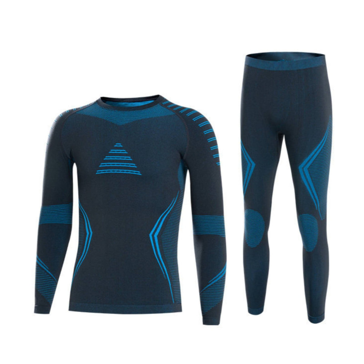Ski Underlayer Layer Set Winter Ready Long Sleeve Thermal Shirt and Pants Breathable Sports Clothing for Running, Workout