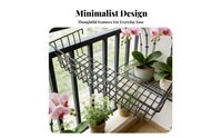 Mobile with Wheels Freestanding Gridwall Display Floor-Standing Design Plant Stand Multi-Functional Shelving Unit Easy to Install for Apartment Dwellers, Homeowners, Balcony, Living Room, Flower Shop, Exhibition