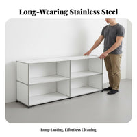 Modular Shelving System Versatile Minimalist Sideboard Sturdy Living Room Storage Cabinet for Homeowners, Renters, Home Office, Entryway, Bedroom