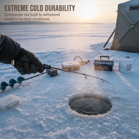 TEMU Ultra-Short Ice Fishing Rod for Winter Fishing