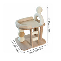 Cat Scratching Surface Bed Toy Balls Cat Climbing Frame Multi Tier Furnishings for Small Apartment