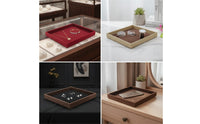 Countertop Jewelry Tray with Raised Sides Shallow Fabric Display Tray Soft Organizer Velvet for Retail Counter, Home Organization
