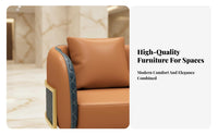 3 Pieces Curved rear Accent Chair and Table Set Light Luxury Design Reception Seating Modern design Commercial Furniture for Sales Center, Small Spaces
