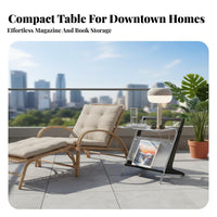 Minimalist Design Modern Sofa Side Table Light Luxury Tempered Glass Side Table Easy to Clean Modern Glass Nightstand Space-Saving for Homeowners, Interior Decorators, Renters, Balcony, Small Areas, Home Office, Reception Area